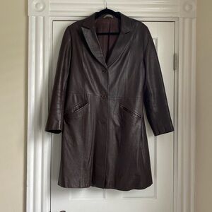 Brown Leather Duster